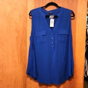 *NWT* Torrid Blue Sleeveless Blouse